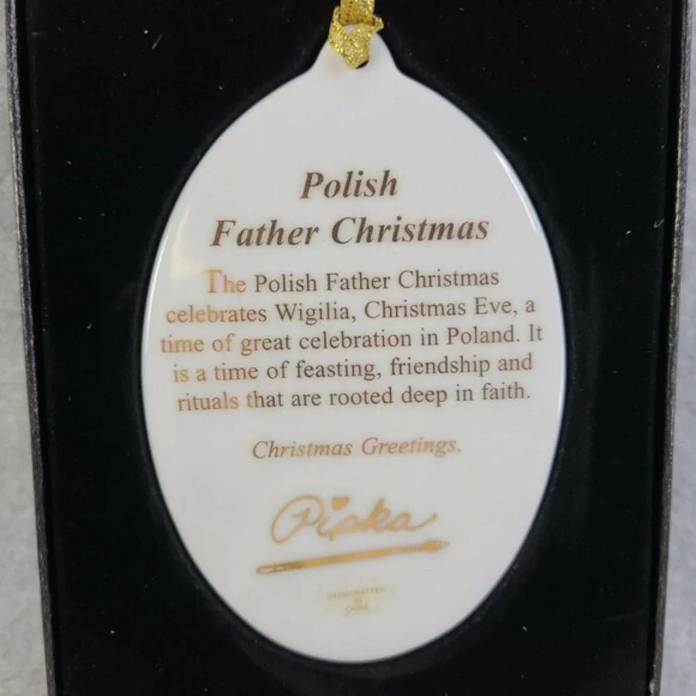 Pipkas Christmas Ornament Polish Father Xmas Santa Design 40014 With Box Vintage